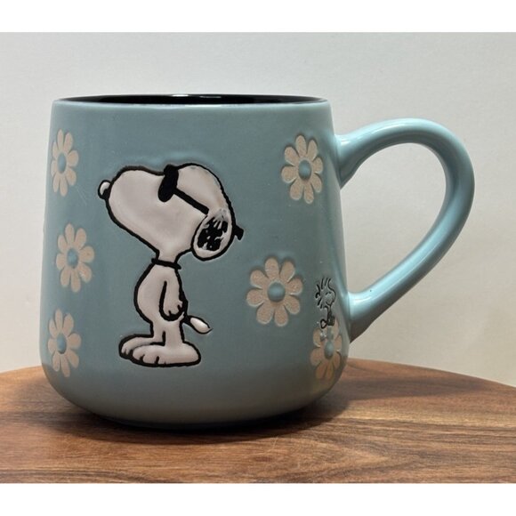 Peanuts R Squared Zrike Brands Joe Cool Snoopy Woodstock Ceramic Coffee Tea Mug - Picture 2 of 8